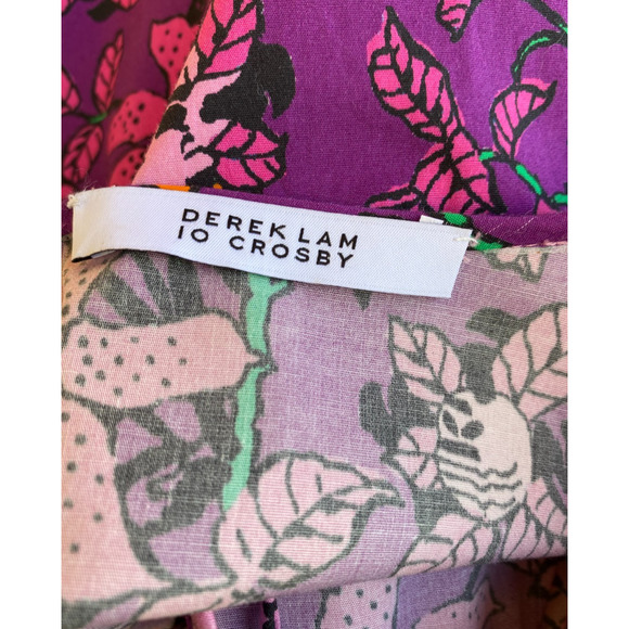 Derek Lam 10 Crosby Dallas Cotton Floral Nap Dress sz 10 - Picture 11 of 11